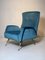 Mid-Century Italian Reupholstered Easy Chair in the Style of Marco Zanuso, 1950s, Imagen 1