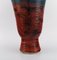 French Large Art Deco Vase in Glazed Ceramics, 1940s, Image 5