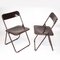 Vintage Brown Plastic Folding Chairs, 1970s, Set of 2 4