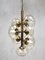 Vintage Brass Pendant Glass Sputnik Chandelier, Image 3