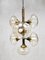 Vintage Brass Pendant Glass Sputnik Chandelier, Image 1