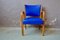 Blue Bow Wood Lounge Chair from Steiner, 1950s, Immagine 3