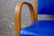 Blue Bow Wood Lounge Chair from Steiner, 1950s 5