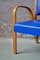 Blue Bow Wood Lounge Chair from Steiner, 1950s 6
