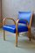 Blue Bow Wood Lounge Chair from Steiner, 1950s 10