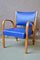 Blue Bow Wood Lounge Chair from Steiner, 1950s 1