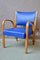 Blue Bow Wood Lounge Chair from Steiner, 1950s, Image 1