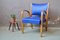 Blue Bow Wood Lounge Chair from Steiner, 1950s, Imagen 2
