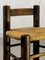 Chairs in Wood and Straw by Charles Dudouyt, France, 1950s, Set of 4 9