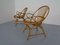 Italian Bamboo Armchairs & Table, 1950s, Set of 3 8