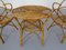 Italian Bamboo Armchairs & Table, 1950s, Set of 3 16
