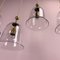 Bell-Shaped Glass Lamps with Brass Frames, 1970s, Set of 4 7