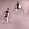 Bell-Shaped Glass Lamps with Brass Frames, 1970s, Set of 4, Image 7