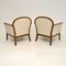 Antique Swedish Satin Birch Armchairs, Set of 2 6