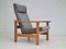 Renovated Danish GE 163A Armchair in Oak & Wool by by H. J. Wegner for Getama, 1970s 4