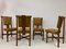 Italian Iroko and Leather Dining Chairs, 1960s, Set of 8, Immagine 8