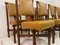 Italian Iroko and Leather Dining Chairs, 1960s, Set of 8 9