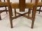 Italian Iroko and Leather Dining Chairs, 1960s, Set of 8 7