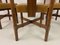Italian Iroko and Leather Dining Chairs, 1960s, Set of 8, Immagine 7