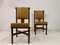 Italian Iroko and Leather Dining Chairs, 1960s, Set of 8, Immagine 5