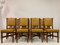 Italian Iroko and Leather Dining Chairs, 1960s, Set of 8 13