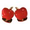 Red Hand-Enameled Sterling Silver Apple Cufflinks from Berca 1