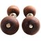 Hand Inlaid Wood & Sterling Silver Ball Cufflinks from Berca, Image 1
