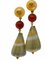 Yellow Sapphire, Carnelian, Mother-of-Pearl, Shell & Yellow Gold Earrings from Berca 1
