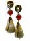 Yellow Sapphire, Carnelian, Mother-of-Pearl, Shell & Yellow Gold Earrings from Berca 2