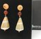 Yellow Sapphire, Carnelian, Mother-of-Pearl, Shell & Yellow Gold Earrings from Berca 3