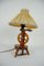 Vintage Wooden Spinning Wheel Lamp, Image 11