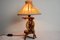 Vintage Wooden Spinning Wheel Lamp, Immagine 5