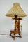 Vintage Wooden Spinning Wheel Lamp, Image 1