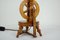 Vintage Wooden Spinning Wheel Lamp, Immagine 9