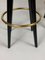Mid-Century Italian Slender High Stools with Brass Details, Set of 2, Immagine 8