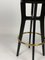 Mid-Century Italian Slender High Stools with Brass Details, Set of 2, Immagine 12