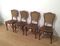Art Nouveau Style Walnut Dining Chairs, Set of 4 11