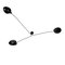 Black Enamelled 3 Arms Ceiling Light by Serge Mouille 2