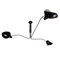 Black Enamelled 3 Arms Ceiling Light by Serge Mouille 9