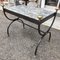 Coffee Table in Wrought Iron & Marble Top, Italy, 1980s 2