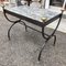 Coffee Table in Wrought Iron & Marble Top, Italy, 1980s, Imagen 2