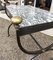 Coffee Table in Wrought Iron & Marble Top, Italy, 1980s 4