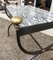 Coffee Table in Wrought Iron & Marble Top, Italy, 1980s, Imagen 4