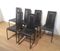 Black Leather Dining Chairs, Set of 6, Image 1