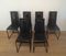 Black Leather Dining Chairs, Set of 6, Image 11
