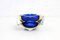 Blue Diamond Murano Glass Ashtray from Seguso 3