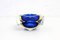 Blue Diamond Murano Glass Ashtray from Seguso, Immagine 3