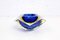 Blue Diamond Murano Glass Ashtray from Seguso 2