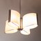 Vintage Glass & Steel Ceiling Lamp, 1970s 2