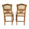 Art Nouveau Walnut Dining Chairs, Set of 2 2